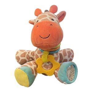Carter's Developmental Giraffe Plush Stuffed Animal Mirror Crinkle Teether